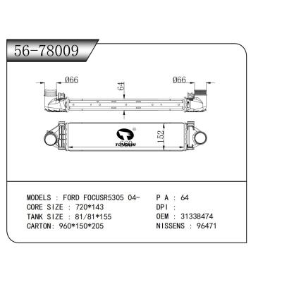 適用于  福特福克斯FORD FOCUSR5305 04-  中冷器