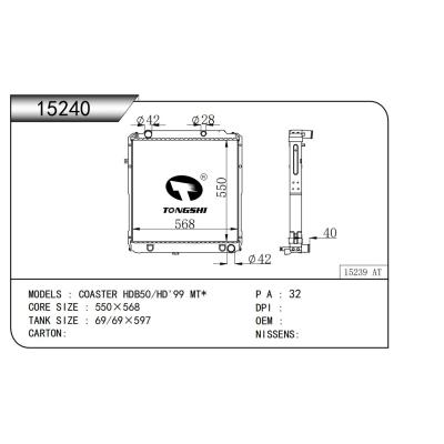 適用于  豐田 柯斯達 COASTER HDB50/HD'99 MT*  散熱器